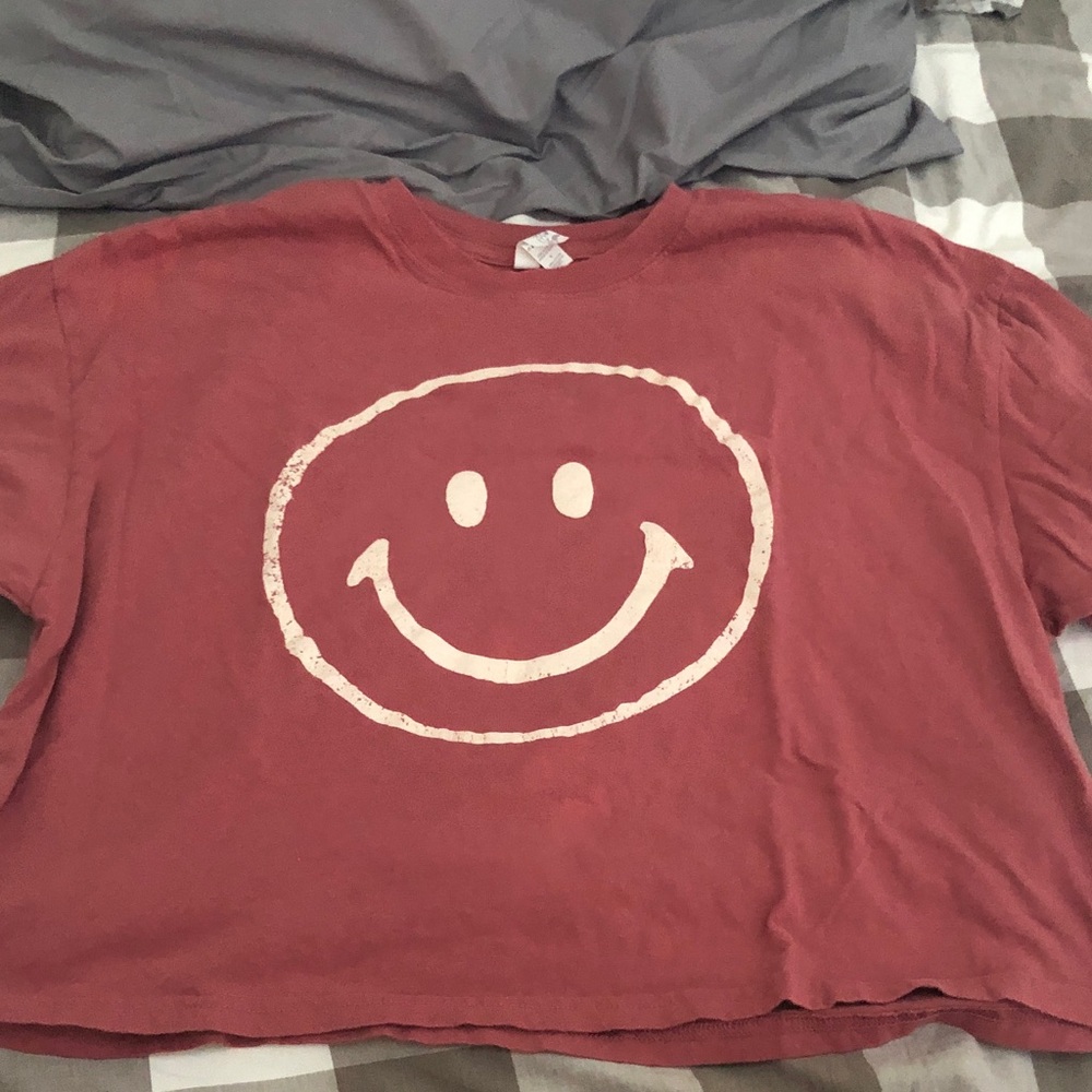 Smiley Face Red Short Sleeve Tee
